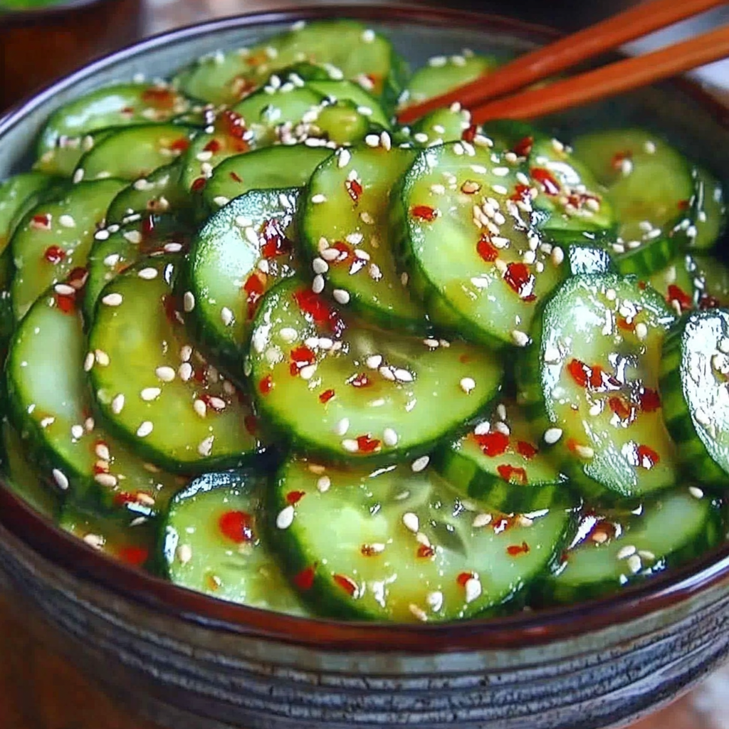 Refreshing Sesame Ginger Cucumber Salad: A Bright, Crunchy Bowl of Summer Flavor 7 Refreshing sesame ginger cucumber salad served in a rustic bowl